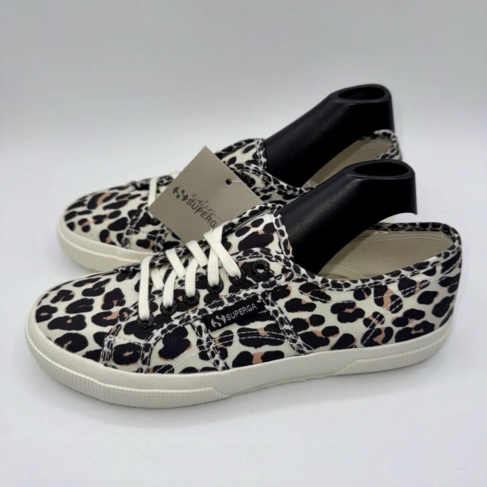 Superga 2750 Sneakers Women's Size 8.5 EU‎ 39.5 Leopard Cheetah Print